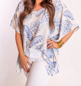 Nora Tropical V-Neck Poncho