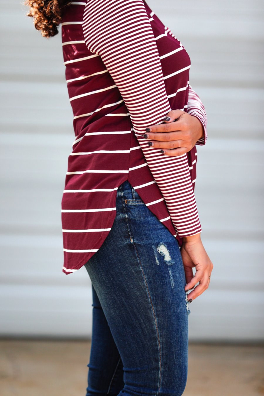 Oaklynn Striped Long Sleeve Top - Jess Lea Boutique