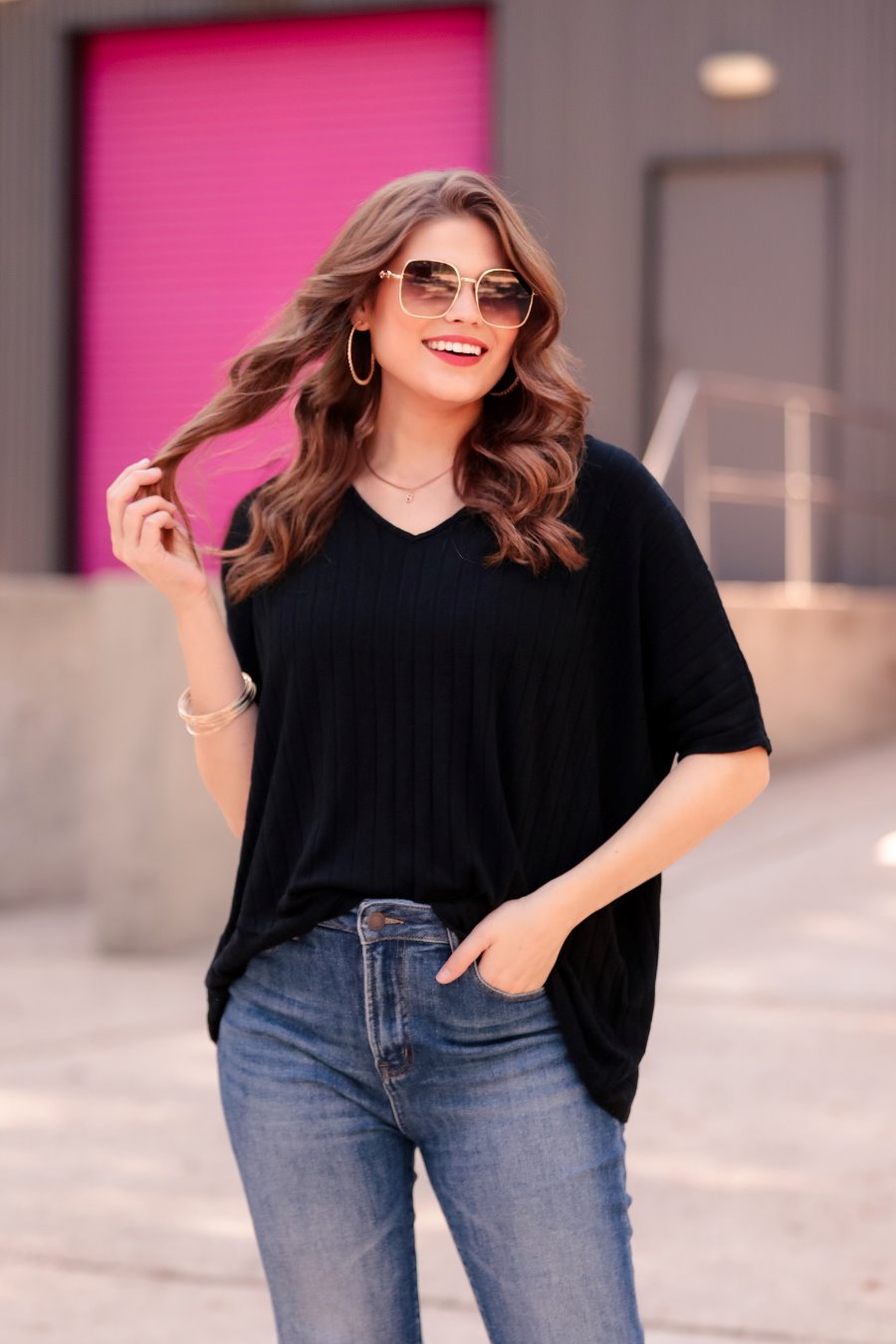 Dolman shop knit top