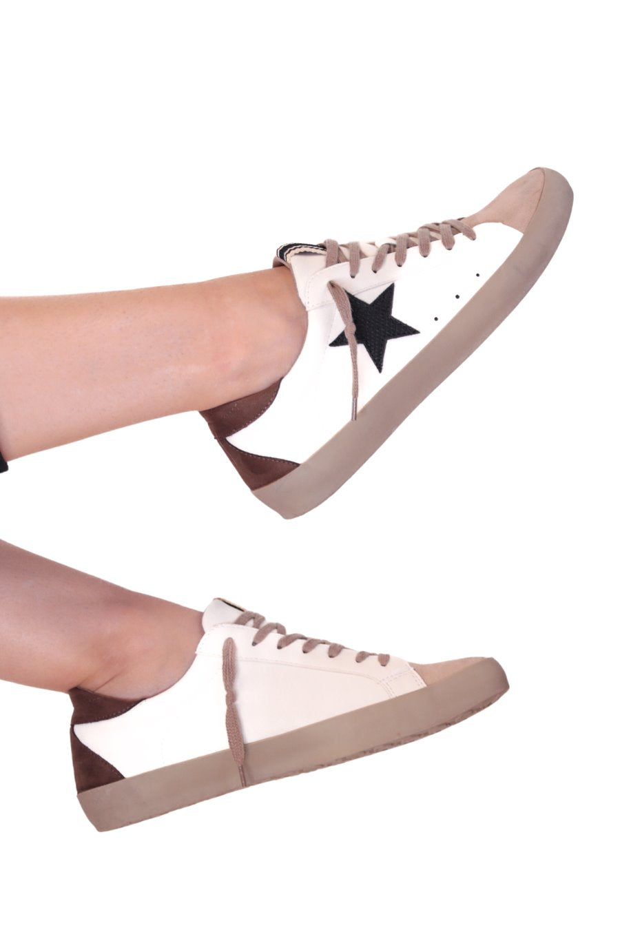Pamela Neutral Star Sneakers