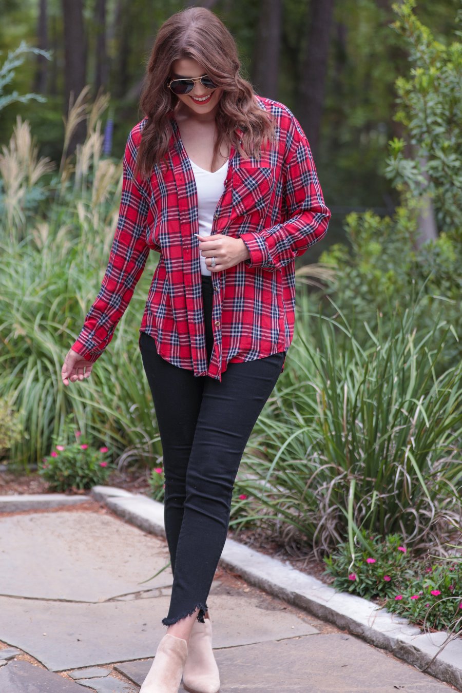PREORDER-Aaron Plaid Button Up Top