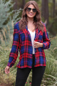 PREORDER-Adrian Plaid Button Up Top