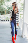 Amber Lightweight Striped Cardigan- PREORDER