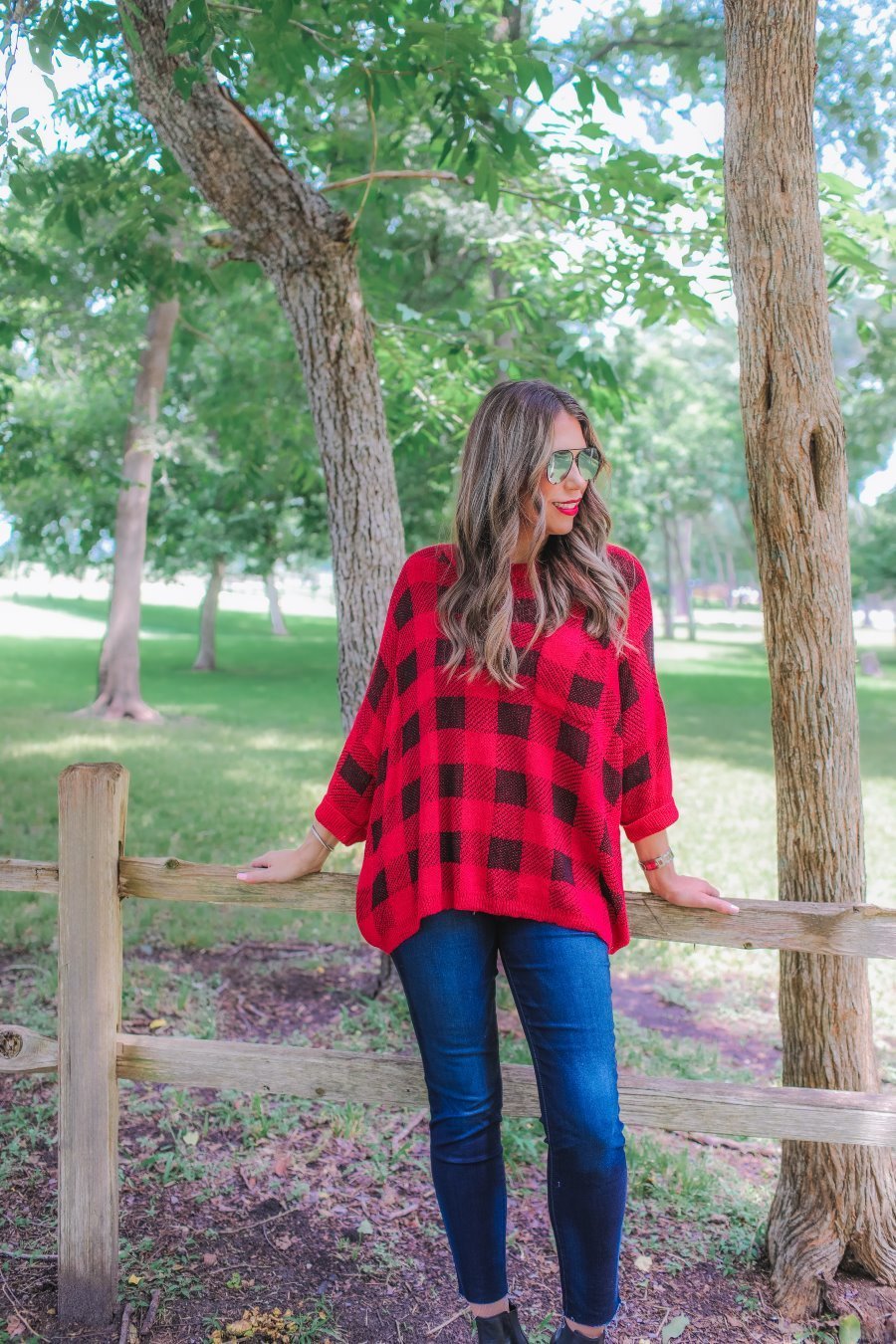 Apple Orchard Plaid Lightweight Sweater-PREORDER