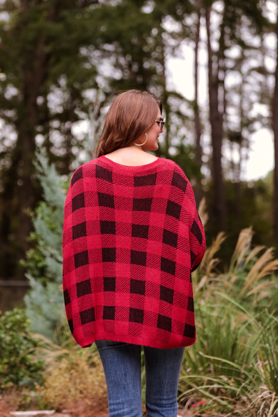 PREORDER-Apple Orchard Plaid Lightweight Sweater