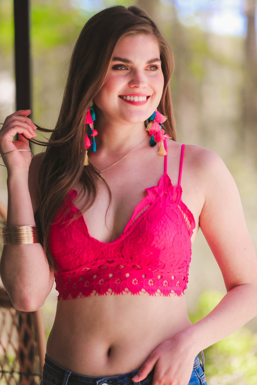 Lace shop crop bralette