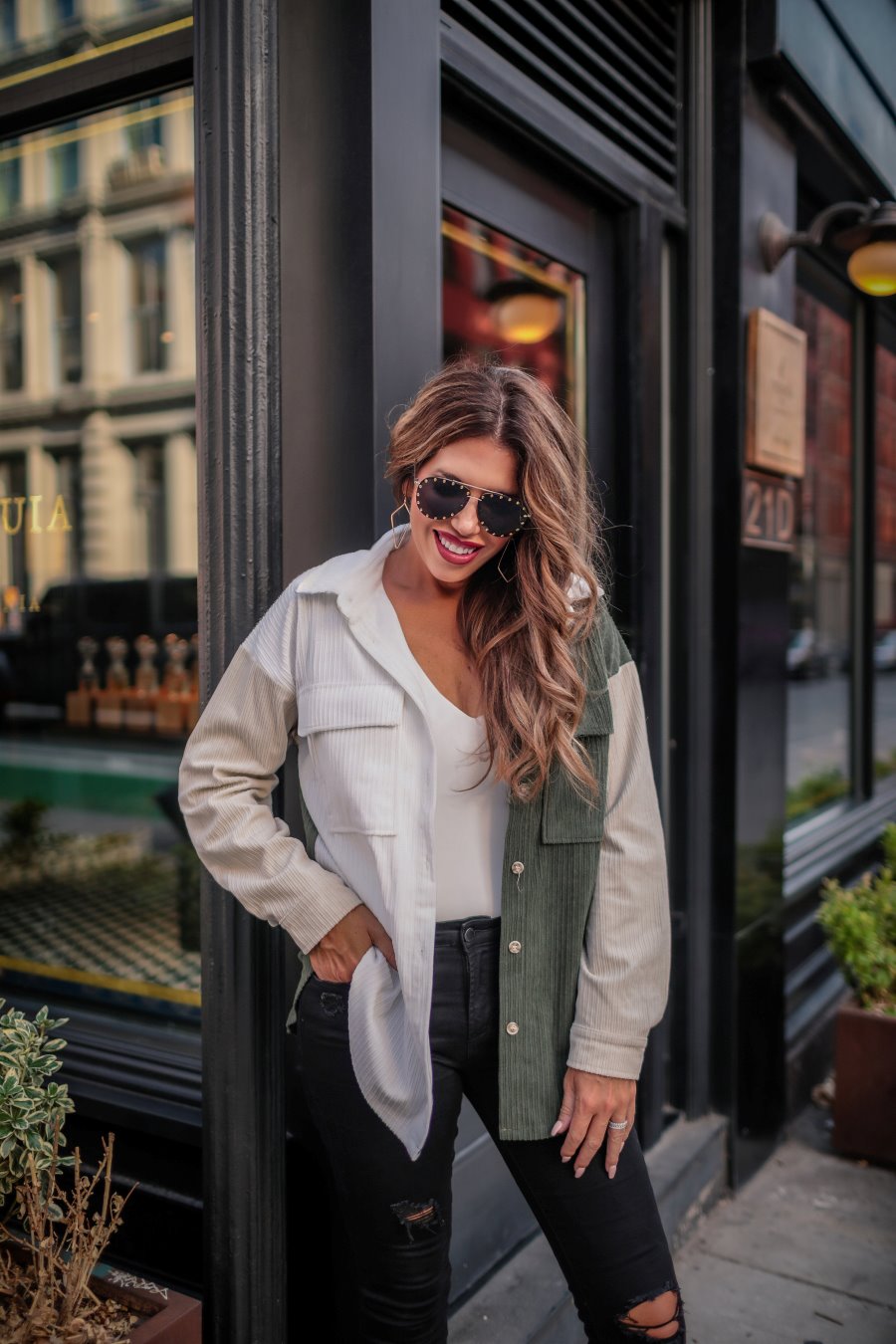 PREORDER-Gabby Color Block Shacket