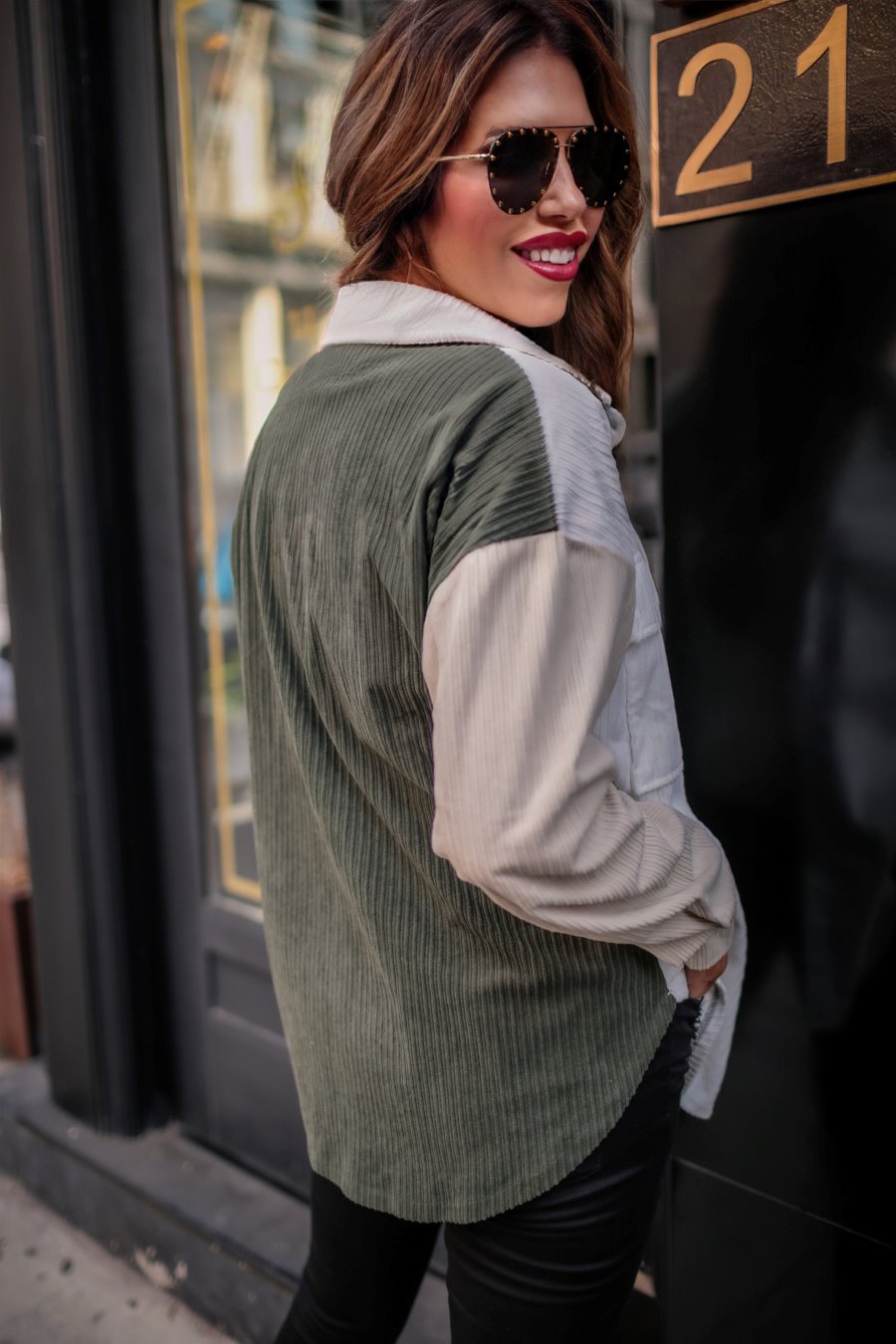 PREORDER-Gabby Color Block Shacket