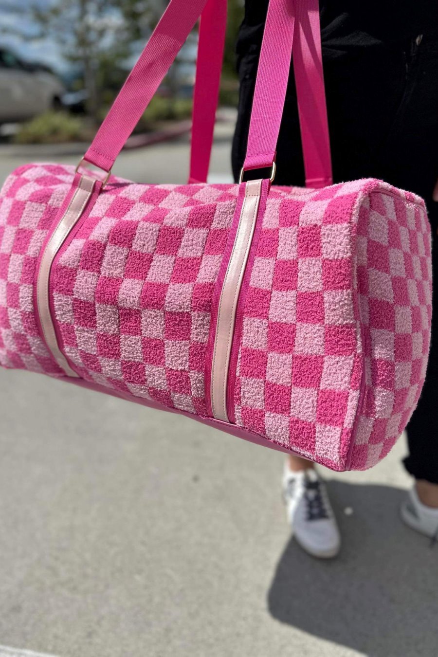 pink louis vuitton duffle bag