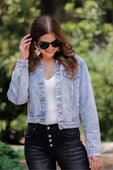 PREORDER-Glimpse Of Glamour Rhinestone Denim Jacket