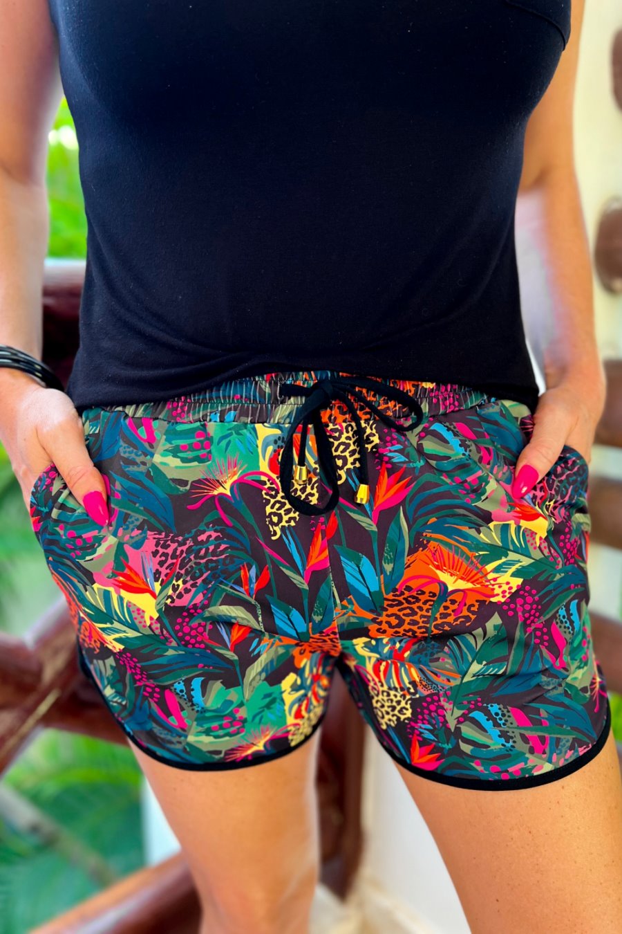 PREORDER-In The Jungle Drawstring Everyday Shorts