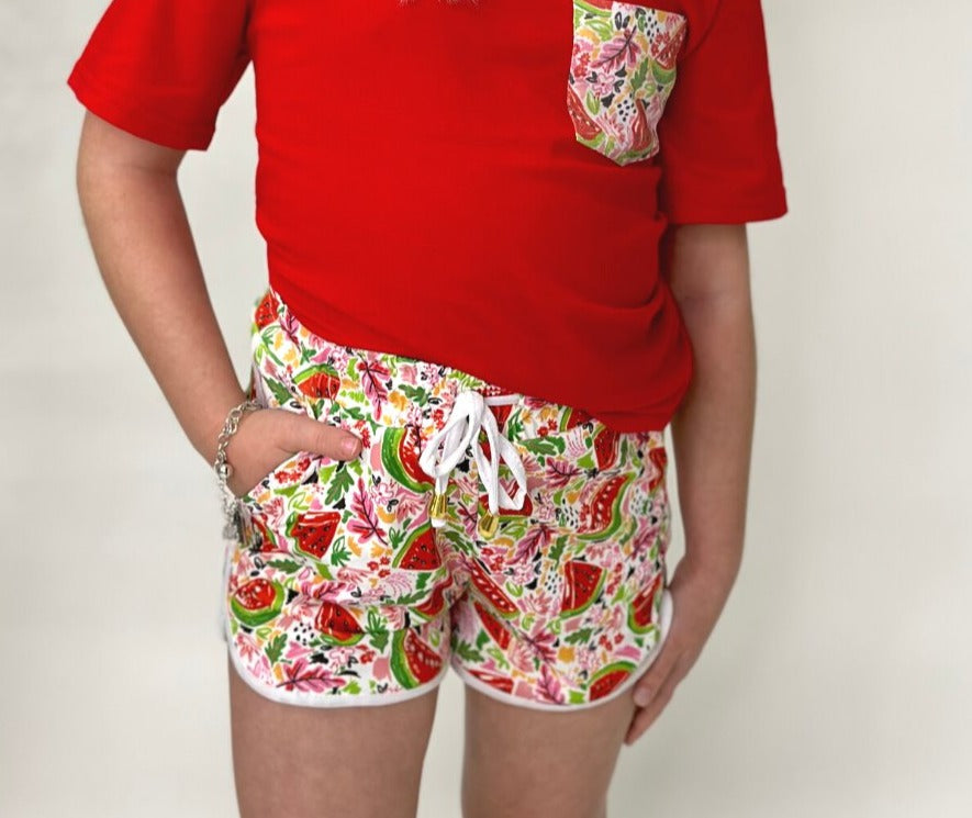 PREORDER-Kids In The Summertime Drawstring Everyday Shorts