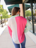 Kylan Color Block Pocket Top