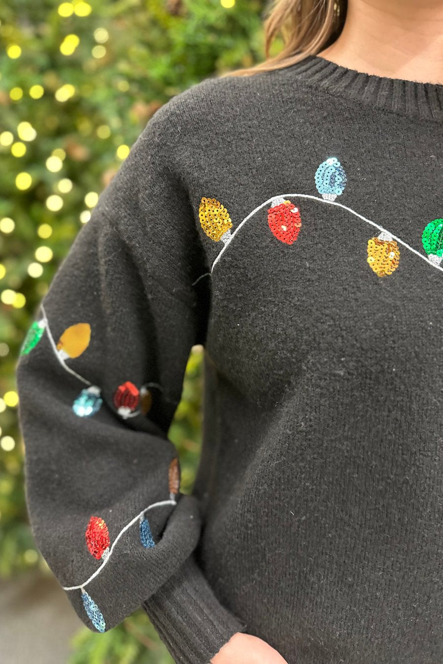 PREORDER-Lane Of Lights Sequin Sweater
