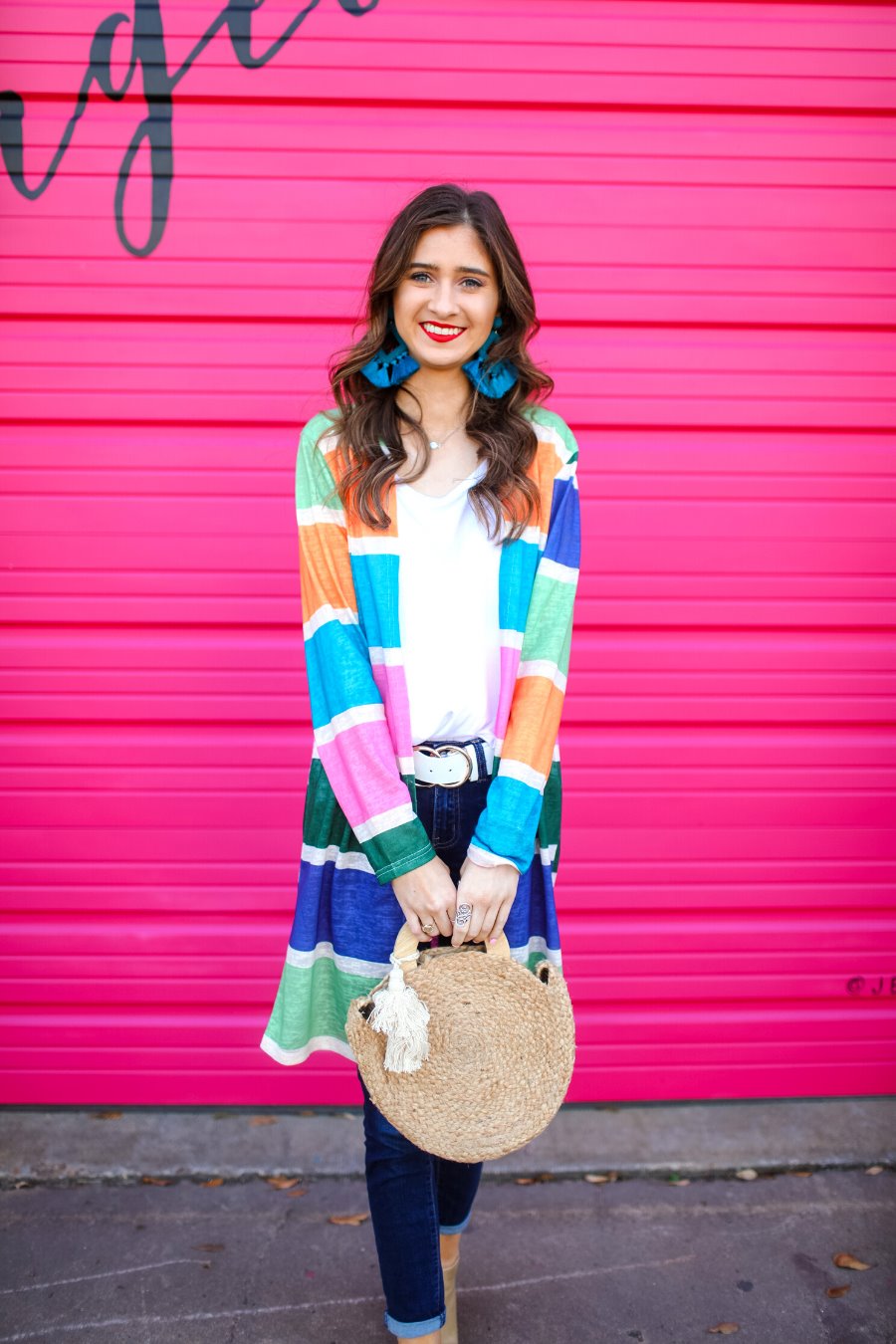 Poolside Colorful Striped Cardigan