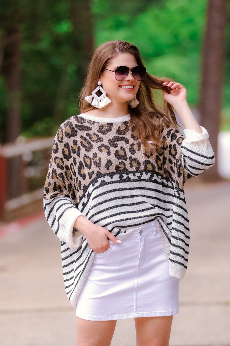 Portland Leopard Lightweight Sweater - Jess Lea Boutique