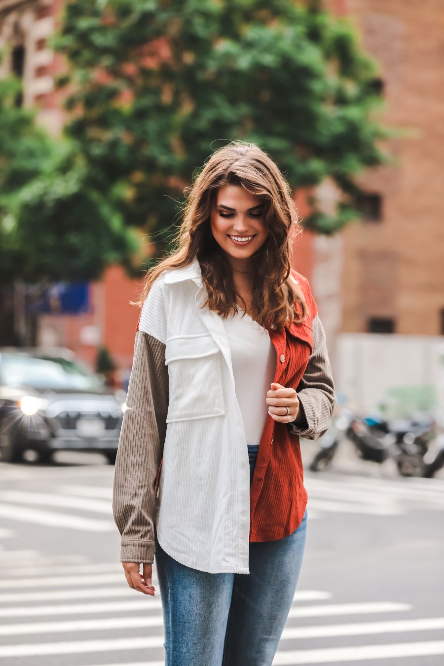 PREORDER-Rachel Color Block Shacket