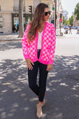 PREORDER-Reality Check Checkered Cardigan