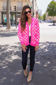 PREORDER-Reality Check Checkered Cardigan