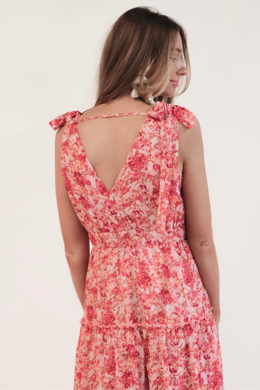 PREORDER-Sage Floral Ruffle Maxi Dress