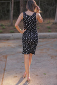Samantha Spotted Bodycon Midi Dress - Jess Lea Boutique