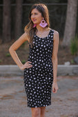 Samantha Spotted Bodycon Midi Dress - Jess Lea Boutique