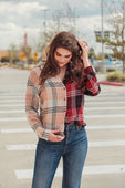 PREORDER-Shades Of Fall Plaid Button Up Top