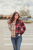 PREORDER-Shades Of Fall Plaid Button Up Top