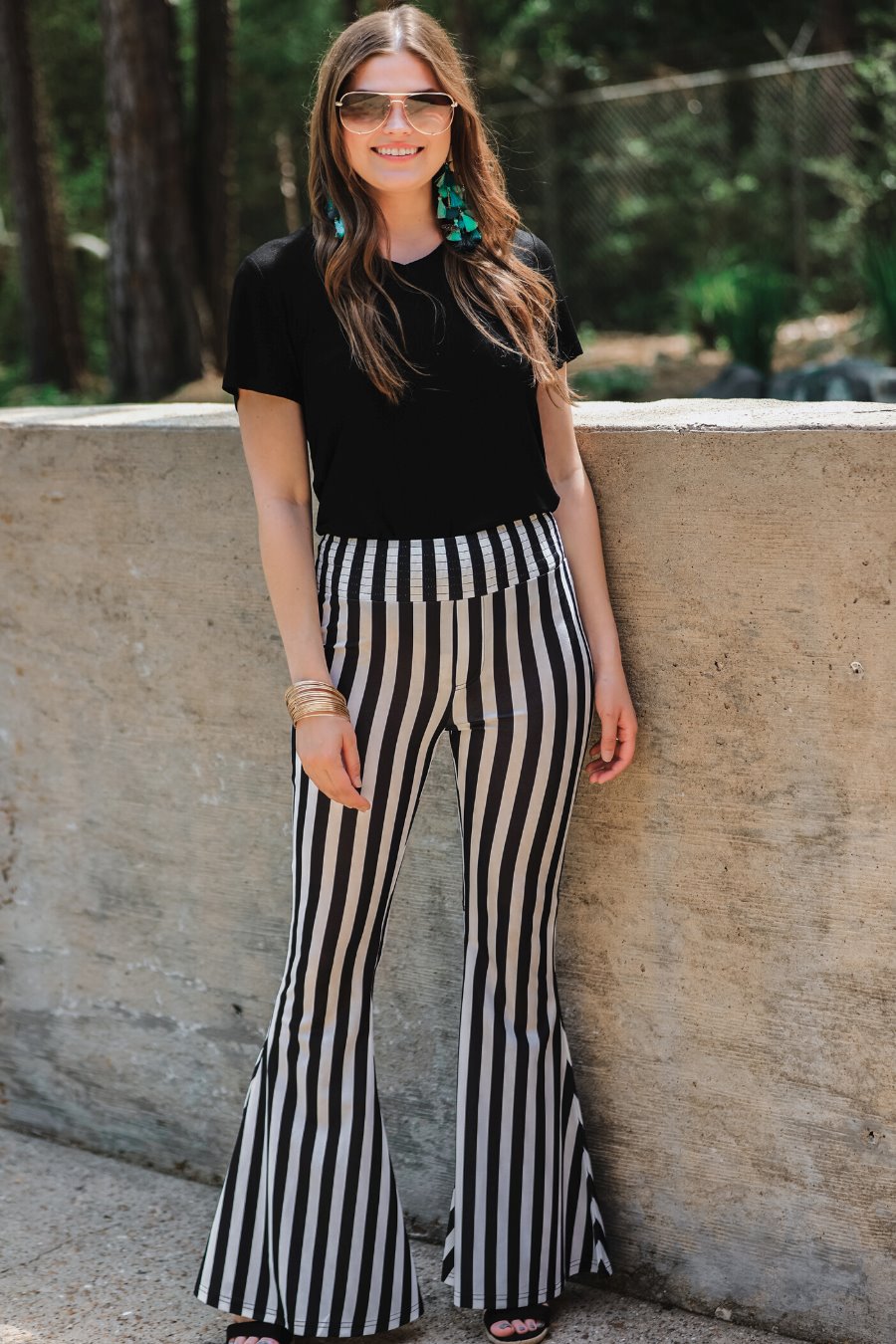 You're A Rockstar Stripe Flare Pants • Impressions Online Boutique