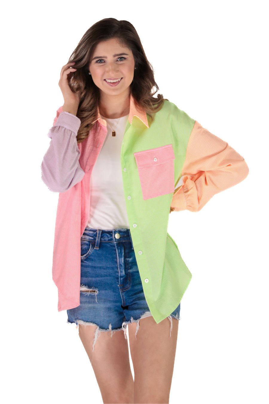 PREORDER-Tour The Town Color Block Top