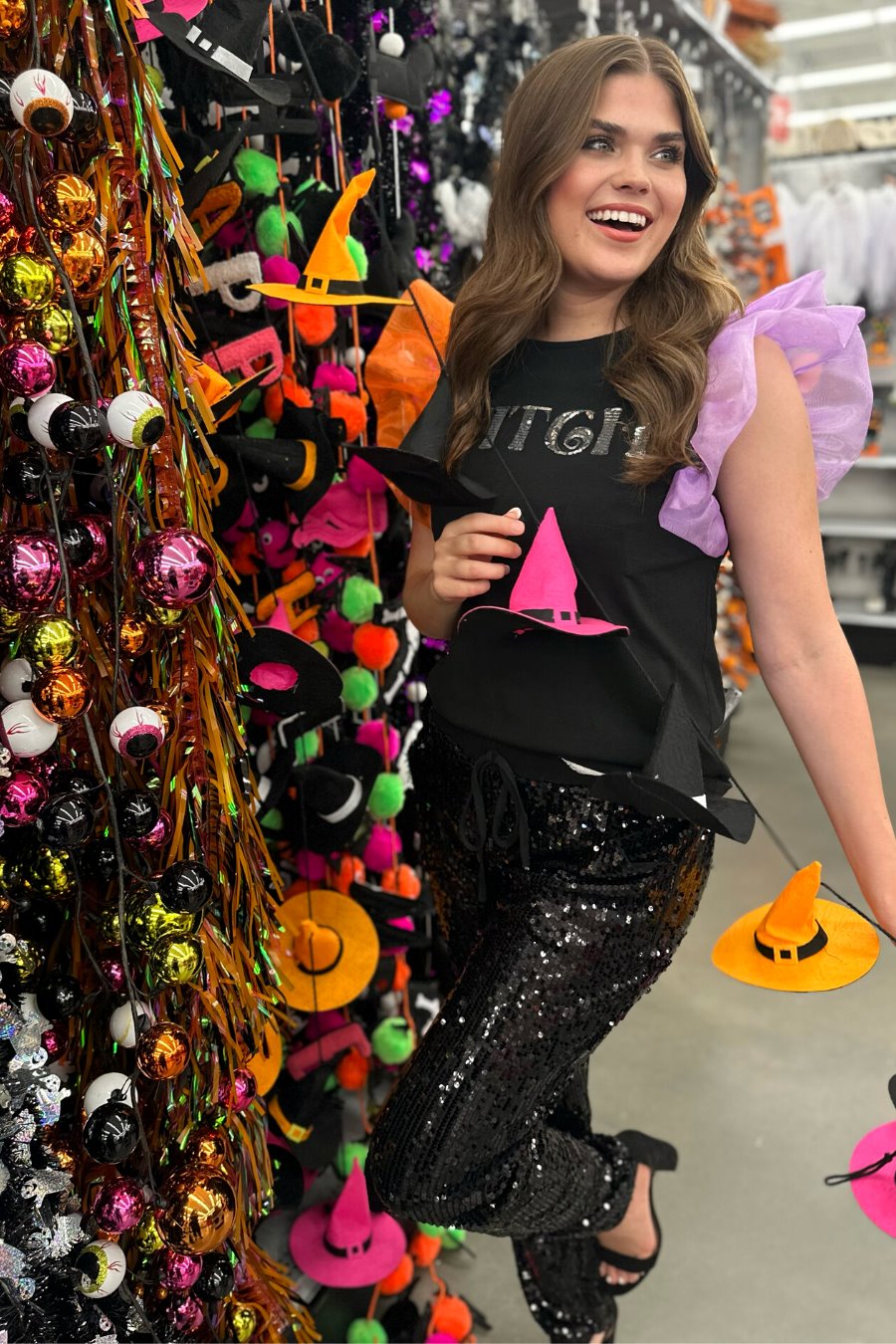 PREORDER-Witchy Sequin Patch Top