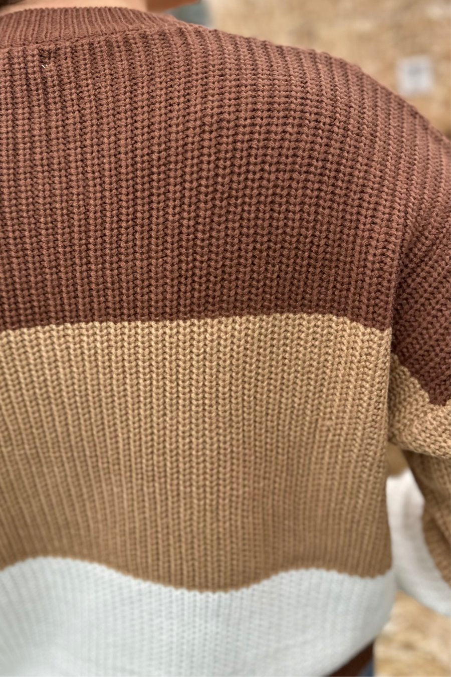 Pumpkin Spice Colorblock Sweater