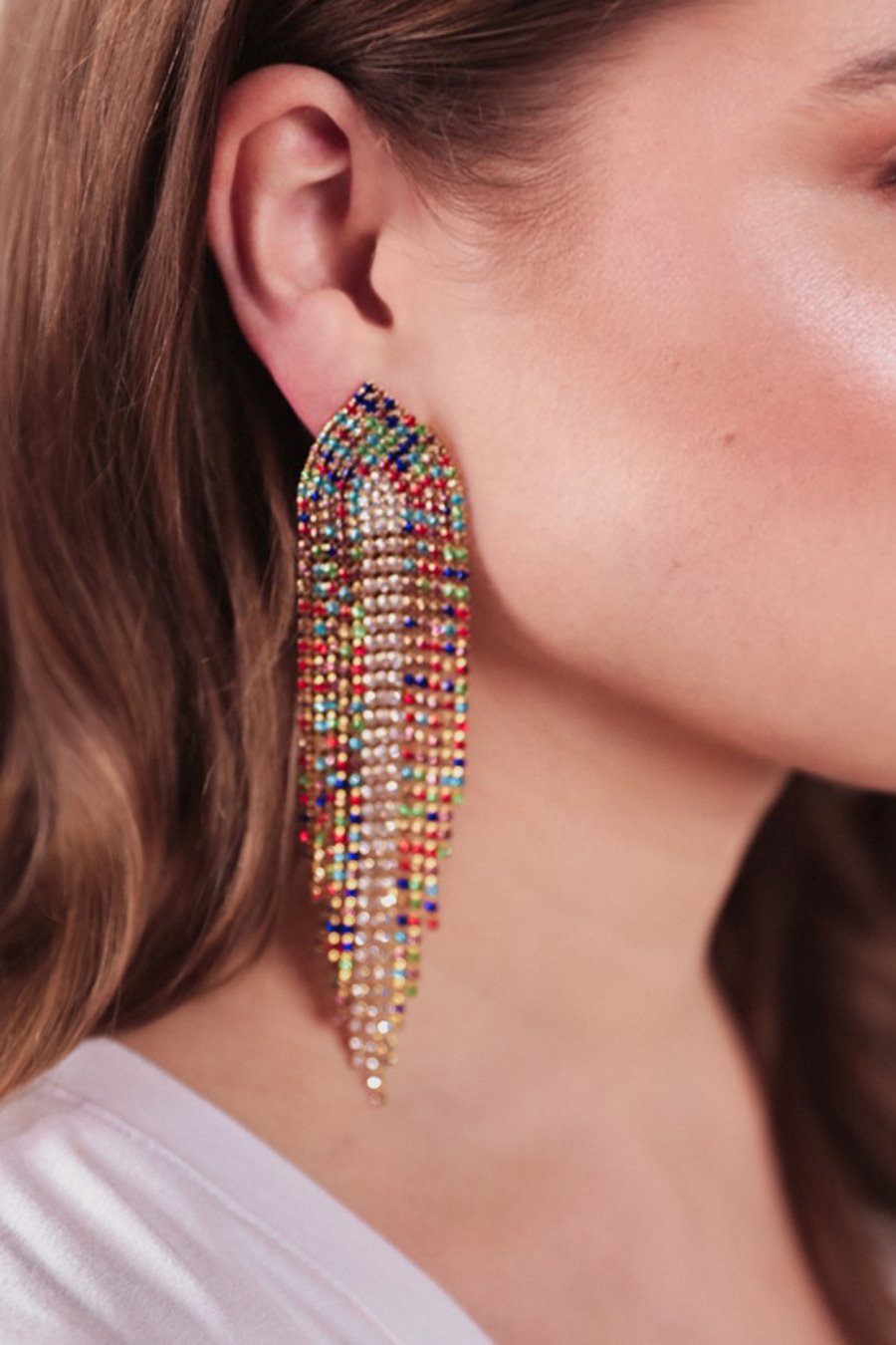 Queen Of Gems Rhinestone Earrings Jess Lea Boutique