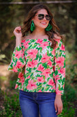 Raelynn Floral Off The Shoulder Top - Jess Lea Boutique
