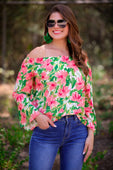 Raelynn Floral Off The Shoulder Top - Jess Lea Boutique