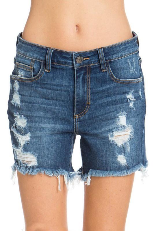 Reese Distressed Jean Shorts - Jess Lea Boutique