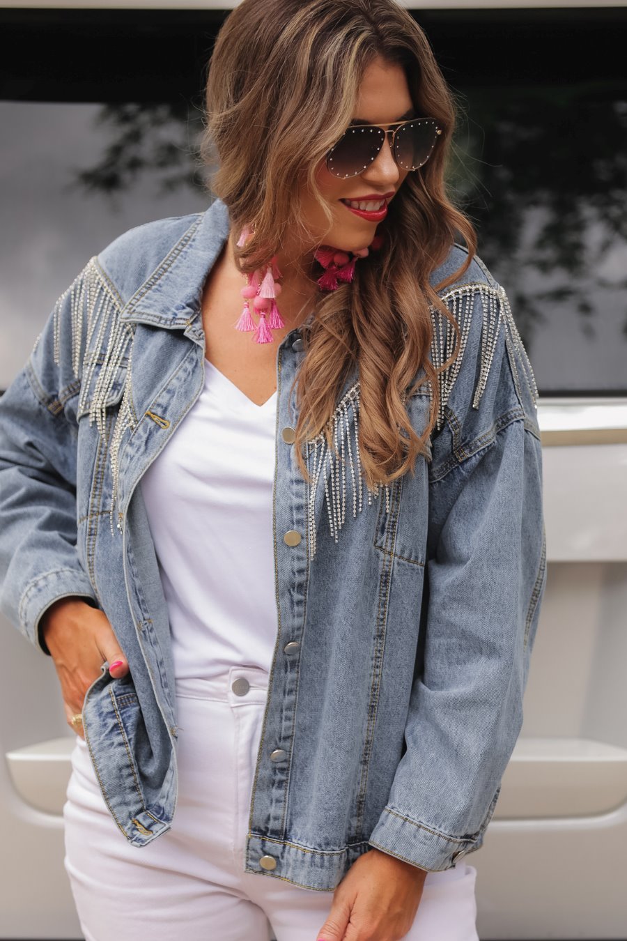 Fringe jacket denim hotsell