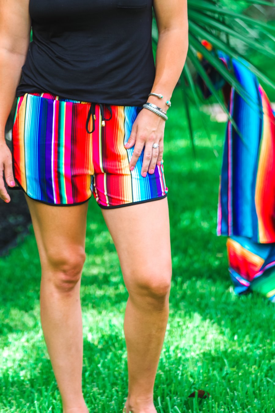 San Antonio Serape Drawstring Everyday Shorts-PREORDER