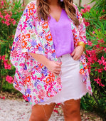 Santa Cruz Colorful Floral Kimono - Jess Lea Boutique