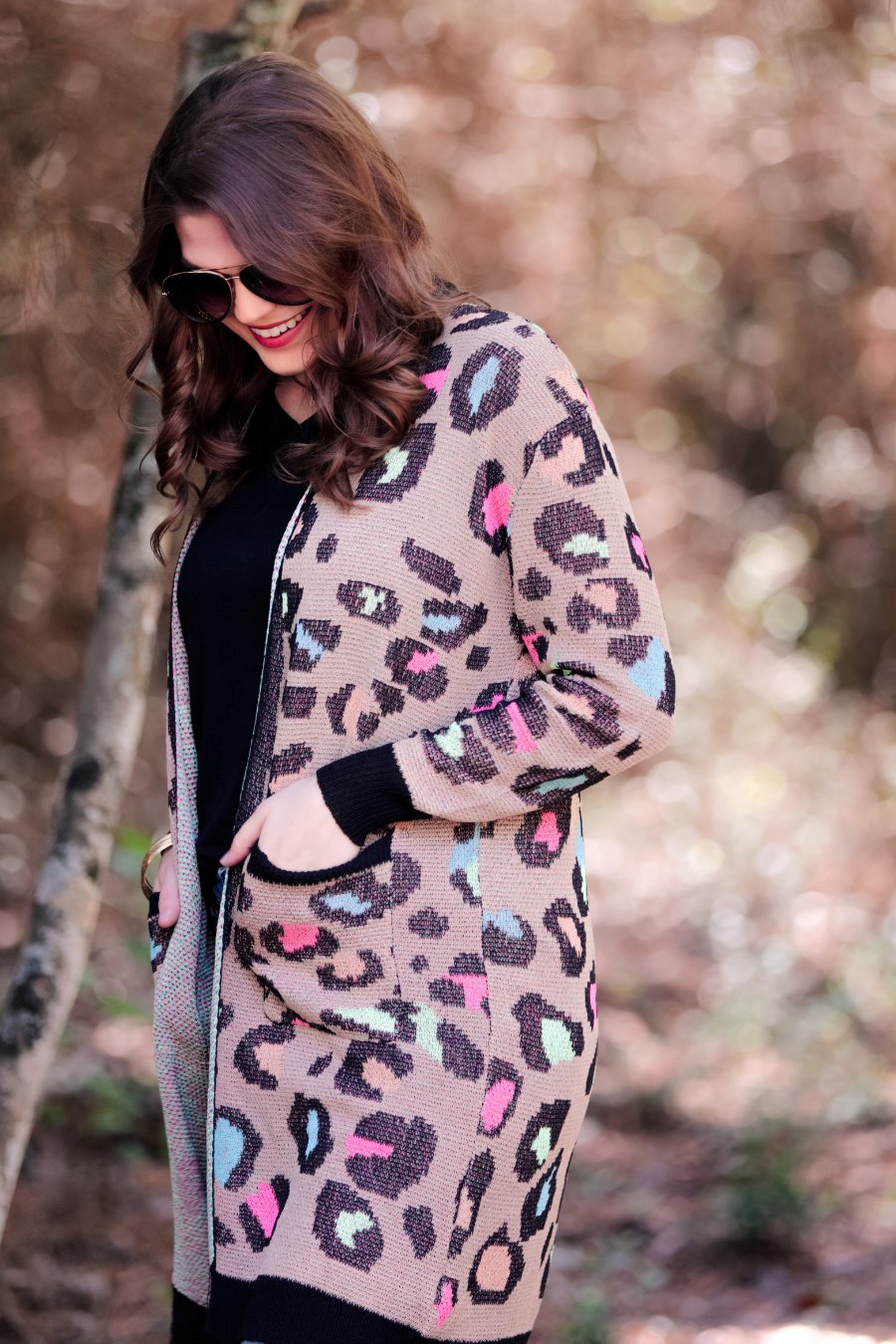 Lightweight leopard cardigan sale