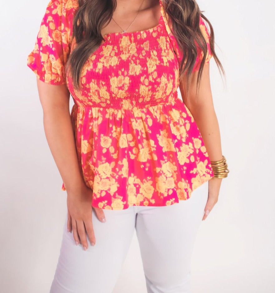 Shades Of Spring Floral Top