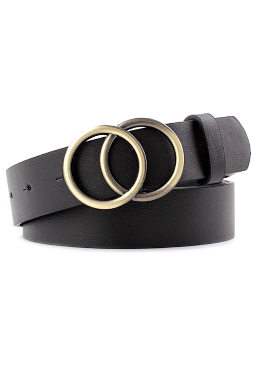 Simple Double Ring Buckle Belt