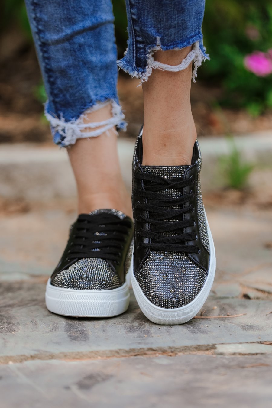 Sparkle In Style Rhinestone Sneakers