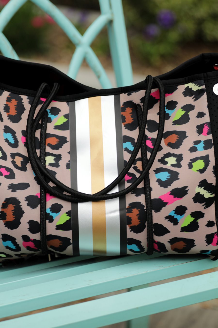 Splash Of Color Neoprene Tote Bag - Jess Lea Boutique