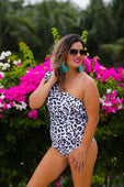 Spotted In Paradise One Shoulder Swimsuit - Jess Lea Boutique