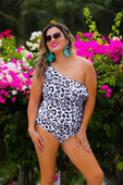 Spotted In Paradise One Shoulder Swimsuit - Jess Lea Boutique