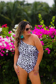 Spotted In Paradise One Shoulder Swimsuit - Jess Lea Boutique