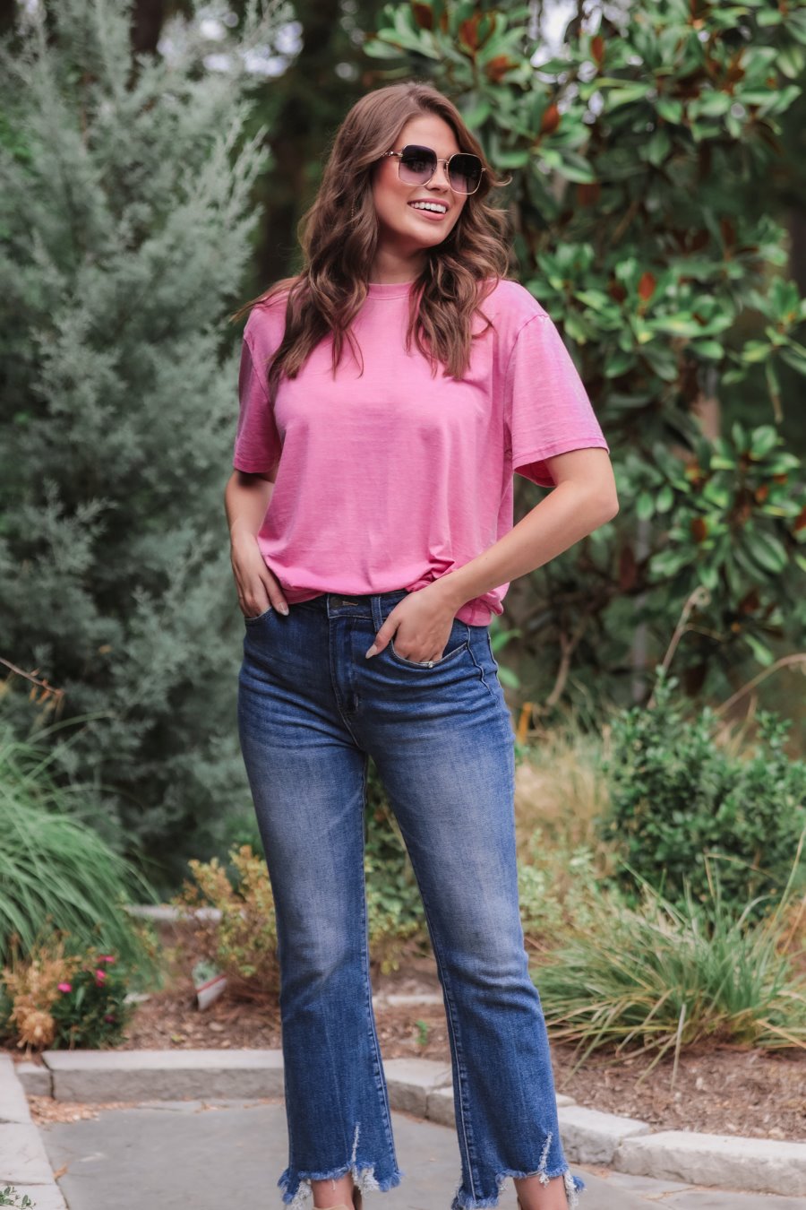 Sun Baked Vintage Wash Tee - Jess Lea Boutique
