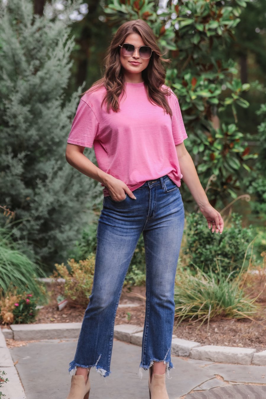 Sun Baked Vintage Wash Tee - Jess Lea Boutique
