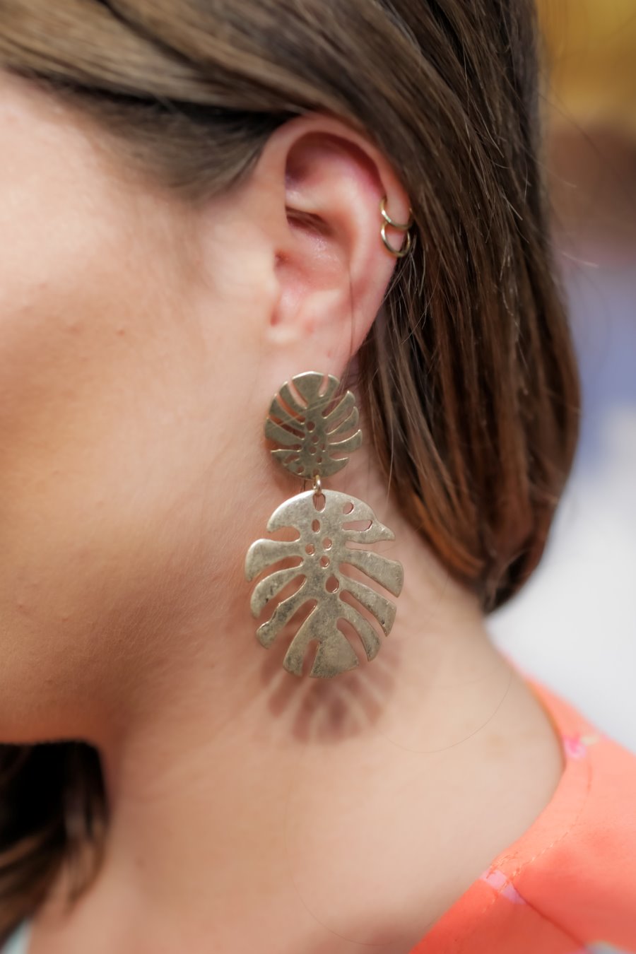 Tropical Palm Leaf Earrings - Jess Lea Boutique